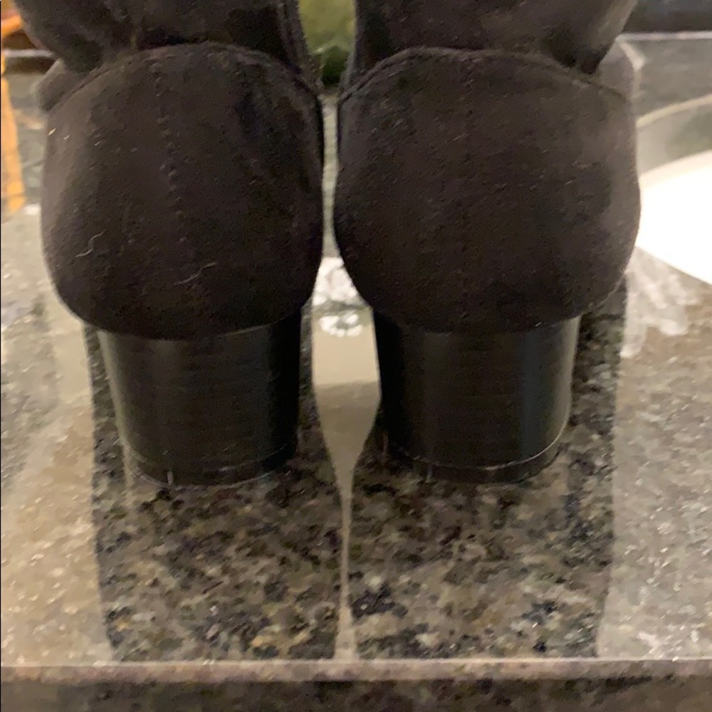 Like New Faux Black Boots with 2 inch heel - Picture 4 of 5